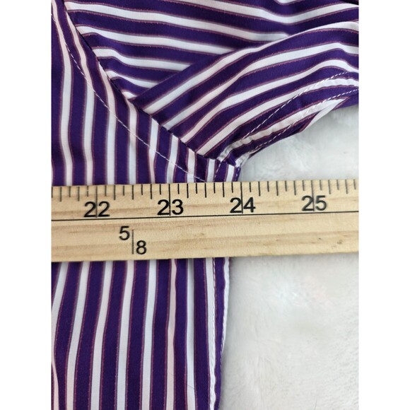 International Laundry Men's XL Fushia / White Striped‎ Long-Sleeve Shirt - Picture 8 of 11